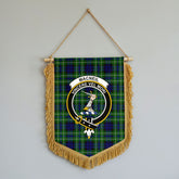MacNeil of Colonsay Modern Tartan Crest Wall Hanging Banner - Wood Pole